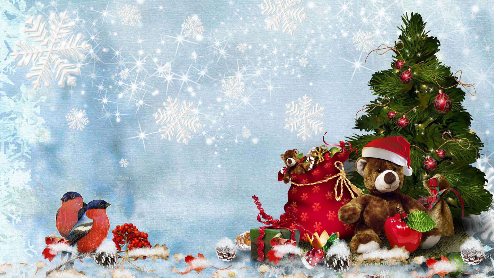 christmas teddy bear with christmas tree et ts