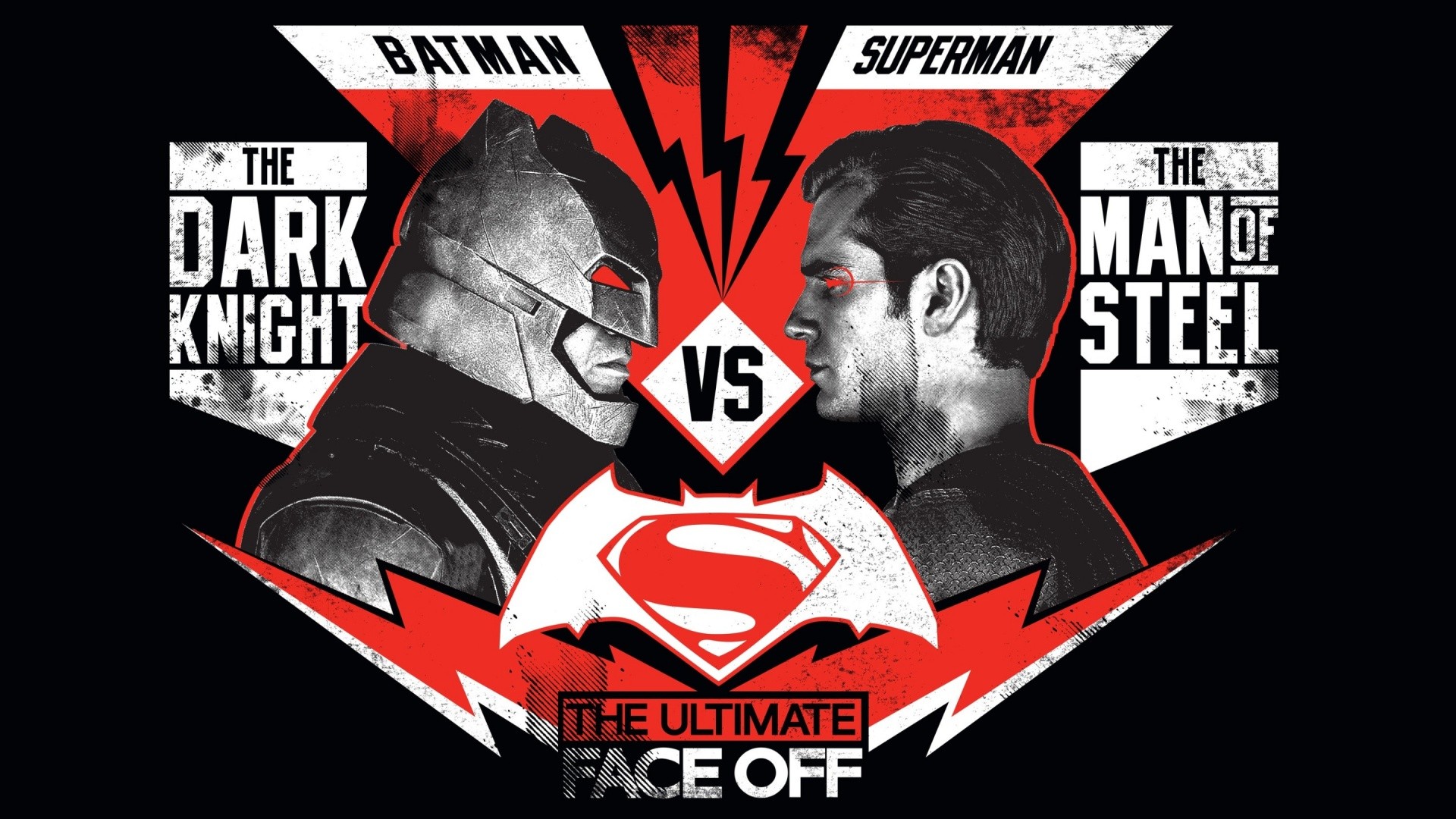 fond d'écran batman vs superman  the ultimate face off