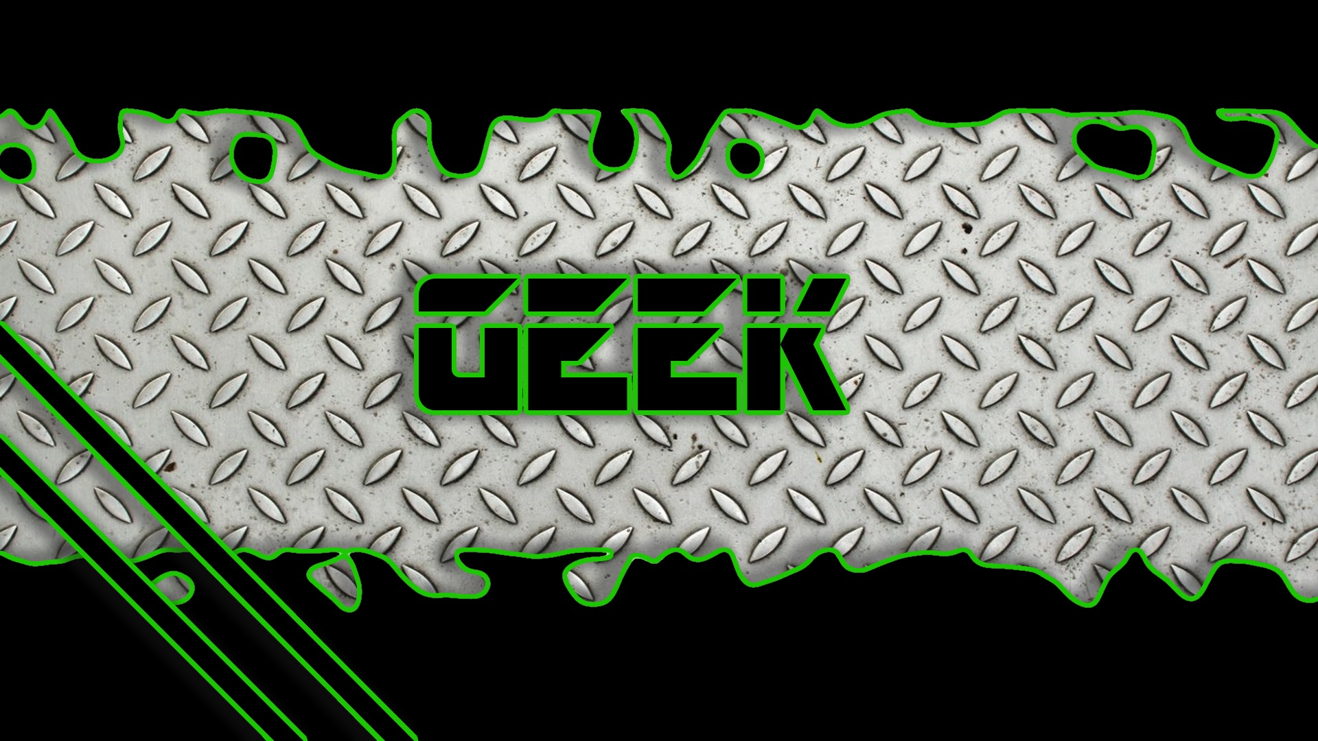 geek green p deke nerd black steel tech hd wallpaper 