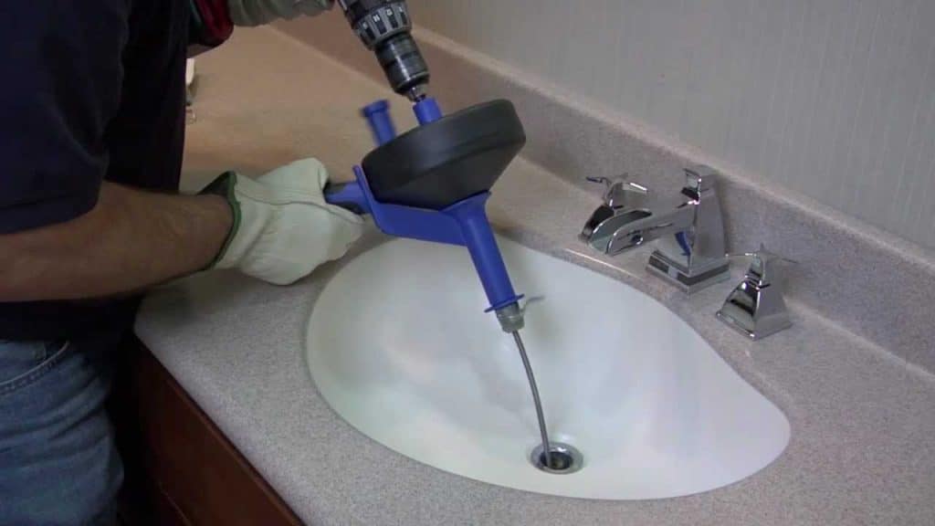 unclog bathroom sink with drain auger